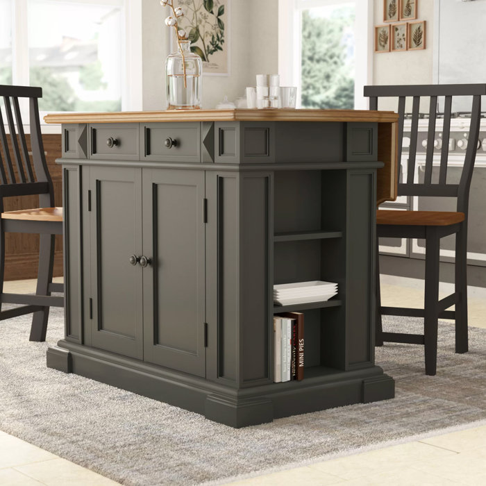 August Grove Collette Kitchen Island Set & Reviews Wayfair
